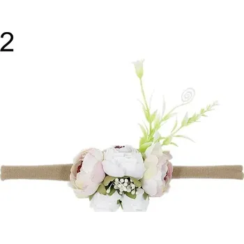 Ozdoba do vlasů Elastická čelenka do vlasů | ozdoba do vlasů s květinami - 2