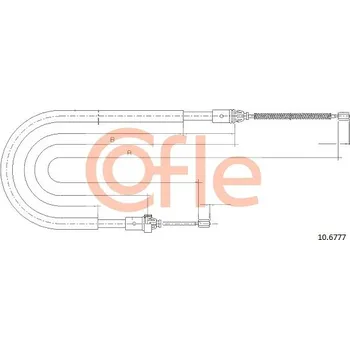 Brzdový systém Tažné lanko, parkovací brzda COFLE 10.6777