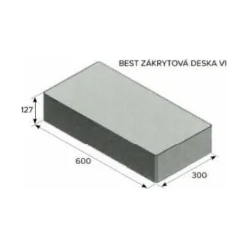 Plot BEST Zákrytová deska VI. 600 x 300 x 127 mm Antracitová