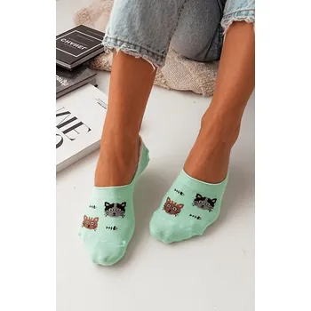 Dámské ponožky Milena ponožky dámské 0576 Kočka - bílá, 36-38