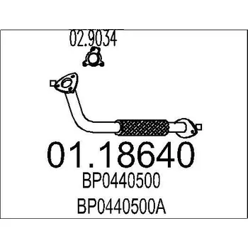 Výfuková trubka Výfuková trubka MTS 01.18640