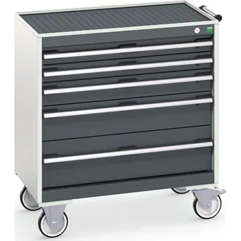 Dílenský stůl Průmyslový box Bott Cubio - 5 zásuvek, 800 mm šířka Výška [mm]: 880, Hloubka [mm]: 525