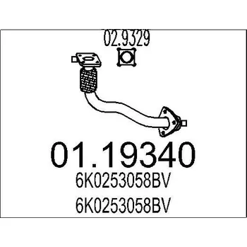 Výfukový systém Výfuková trubka MTS 01.19340