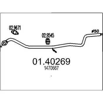 Výfuková trubka Výfuková trubka MTS 01.40269