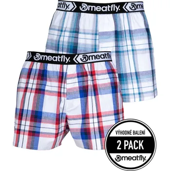 Boxerky Pánské boxerky Meatfly Gigi bílá/červená/modrá S