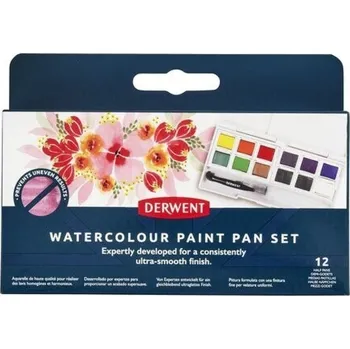 Speciální výtvarná barva Akvarelové barvy Derwent Watercolour, 12 ks