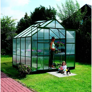 Skleník Skleník Vitavia URANUS 6700 PC 4 mm 257x258 zelený (Zahradní skleník z polykarbonátu)