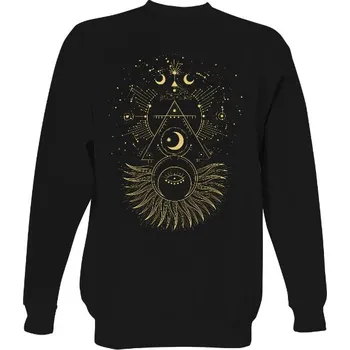 Pánská mikina Mikina bez kapuce Unisex s potiskem BOHO vesmír béžová pánské