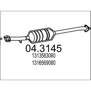 Katalyzátor Katalyzátor MTS 04.3145