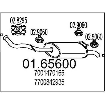 Tlumič výfuku Zadní tlumič výfuku MTS 01.65600