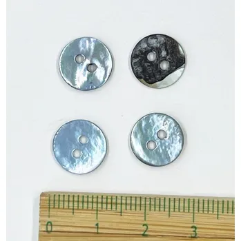 Knoflík Knoflík ozdobný perleťový 11mm sv. modrošedá