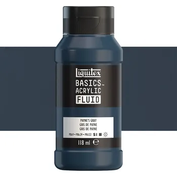 Vodová barva Akrylová barva Liquitex Basics Fluid - Payne's Gray