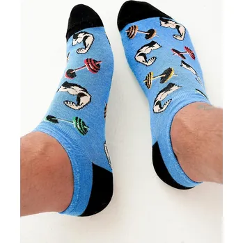 Milena ponožky nízké Avangard 1108 - činky - modrá, 39-42