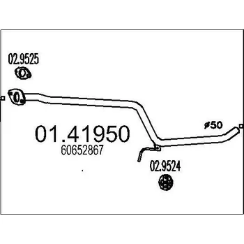 Auto-moto Výfuková trubka MTS 01.41950