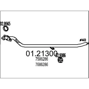 Výfuková trubka Výfuková trubka MTS 01.21300