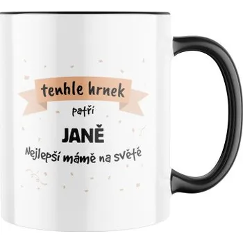 Keramický hrnek s potiskem "Tento hrnek patří" se jménem