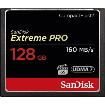 Paměťová karta SanDisk Extreme Pro CF 128 GB 160 MB/s VPG 65, UDMA 7