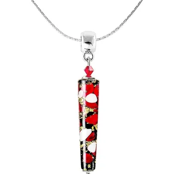 Náhrdelník Lampglas Náhrdelník Dots of Love s 24karátovým zlatem v perle Lampglas materiál závěsu a řetízku: pozlacený kov