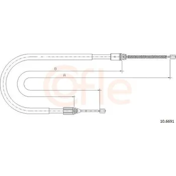 Auto-moto Tažné lanko, parkovací brzda COFLE CFE10.6691