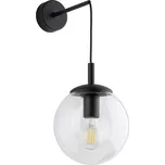 TK Lighting Esme nástěnné svítidlo 1x15 W černá-průhledná 5387