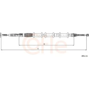 Brzdový systém Lanovod parkovací brzdy COFLE 491.11