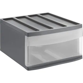 Úložný box L - Zásuvka, úložný box vysunovací, antracit Rotho SYSTEMIX