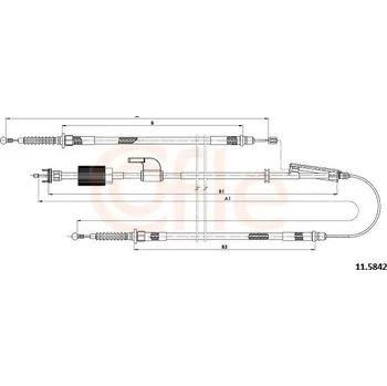 Auto-moto Lanovod parkovací brzdy COFLE 11.5842