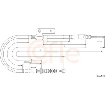 Autodíl Lanovod parkovací brzdy COFLE 17.0659