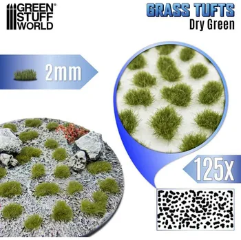 Plastikový model Grass Tufts – samolepící drny suchá tráva, 2mm (125 ks)
