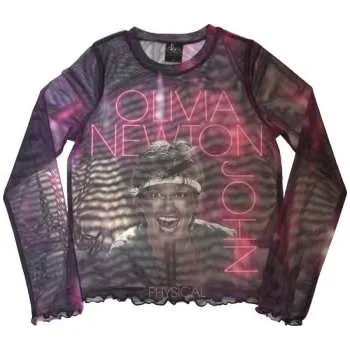 Zahraniční hudba Merch Olivia Newton-John: Olivia Newton-john Ladies Long Sleeve T-shirt: Physical (mesh) (x-small) XS