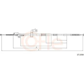 Auto-moto Lanovod parkovací brzdy COFLE 17.1558