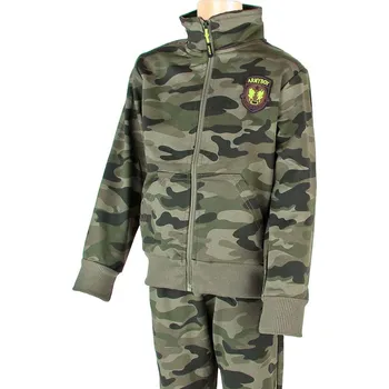 Maskáčová souprava dětská khaki (tepláková souprava z tenkého úpletu)