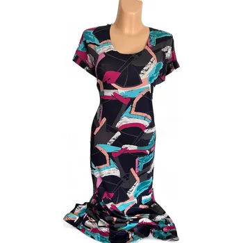 Dámské šaty Šaty ČARAJ, Barva Jako na obrázku, Velikost XXXL 54, Materiál 64%Viskoza 31%Pe5%Pu