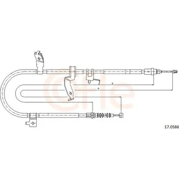 Auto-moto Tažné lanko, parkovací brzda COFLE 17.0586