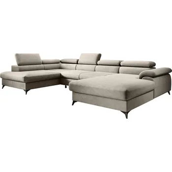 Sedací souprava MOB Rohová sedačka ve tvaru U Tempo Kondela Coly (béžová) (s úl. prostorem) (L)