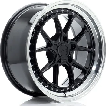 Alu kolo Japan Racing JR39 18x8,5 ET15-35 5H BLANK Glossy Black w/Machined Lip