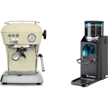 Kávovar Ascaso Dream ONE, Sweet Cream + Rancilio Rocky Doserless, black
