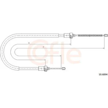 Auto-moto Tažné lanko, parkovací brzda COFLE CFE10.6894