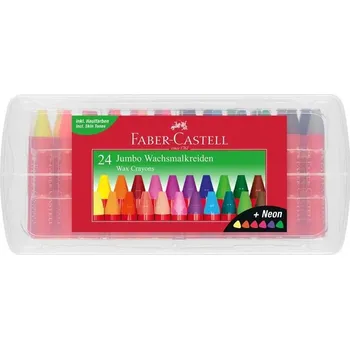 Výtvárné potřeby Voskové pastelky FABER-CASTELL Jumbo, 24ks v plastové krabičce