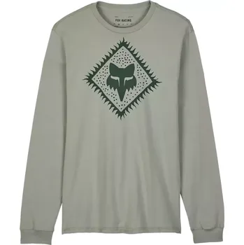 cyklistický dres FOX Cyklistické triko s dlouhým rukávem - LEO PREM - šedá