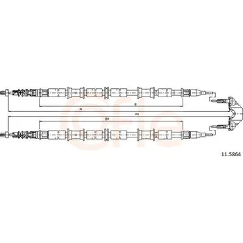 Auto-moto Tažné lanko, parkovací brzda COFLE 11.5864