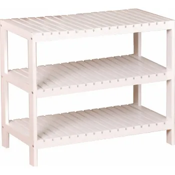 Botník Policový botník ADITA. Bílý