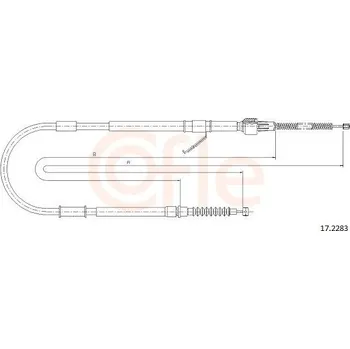 Lanko parkovací brzdy Tažné lanko, parkovací brzda COFLE 17.2283