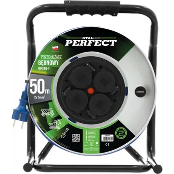 Prodlužovací kabel Prodlužovací kabel na bubnu speciální HEAVY LINE 40m, IP-44 4x2p+Z, 16A, 3680W, 3x2,5mm H05RR-F-CIERNY 1 - S-75702