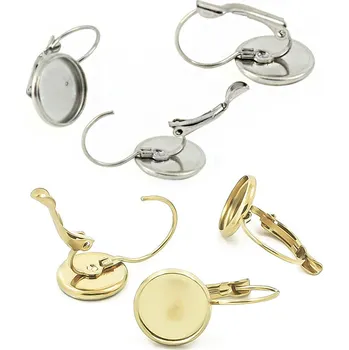 Materiál na výrobu šperku Mechanické háčky 316 s lůžkem 10-12mm - 1ks - 8mm / Nerez SL