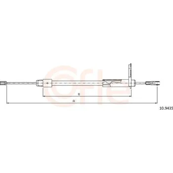 Brzdový systém Tažné lanko, parkovací brzda COFLE CFE10.9435