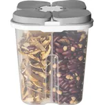 Orion Dělená dóza na potraviny se 4 sekcemi - 1,8l (4 x 0,45l) FOLY Extra, šedá