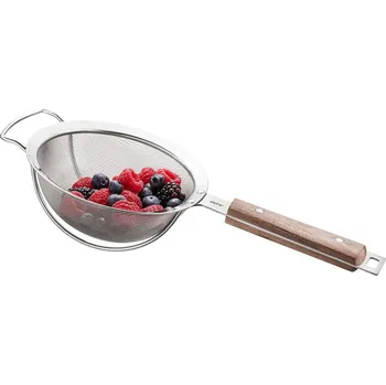Cedník a síto Síto s dřevěnou rukojeťí PASSO 16 cm - GEFU (Kuchyňské síto 16 cm PASSO - GEFU)