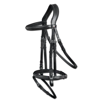 Kožená uzdečka Waldhausen X-Line Santander černá vel. full