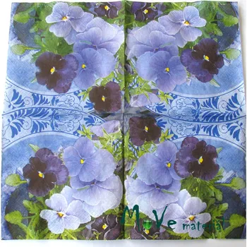 Papírový ubrousek Ubrousek na decoupage 33 x 33cm 1ks, maceška